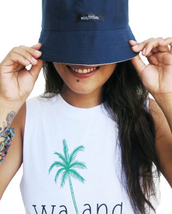 Bucket hat navy blue