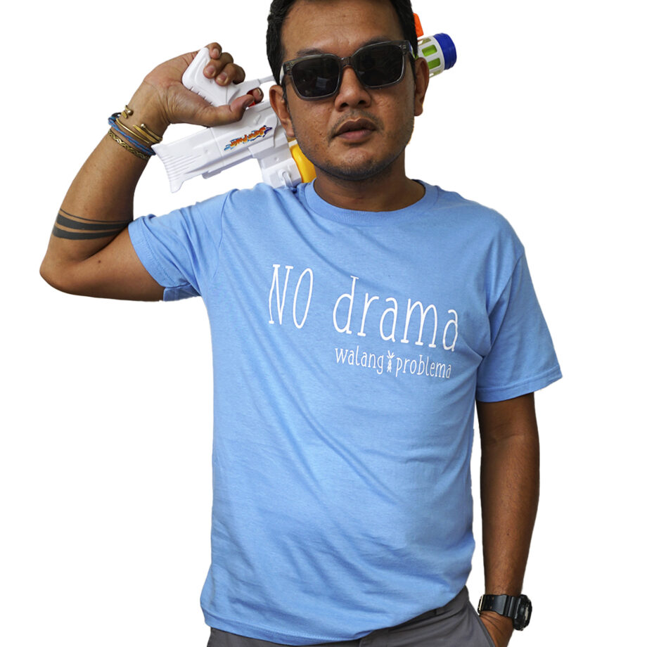 No Drama T-shirt Light Blue